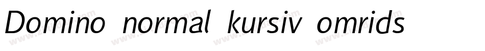 Domino normal kursiv omrids字体转换
